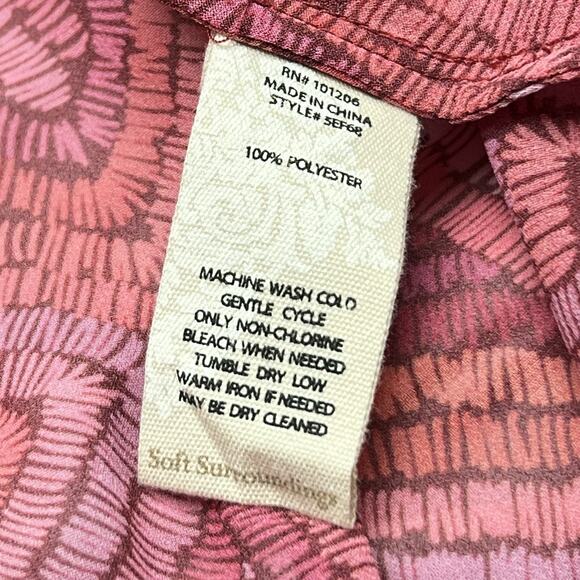 Soft Surroundings Kimono Style Open Front Cardigan Vest Artsy Plus Size 2X Pink - Picture 4 of 7